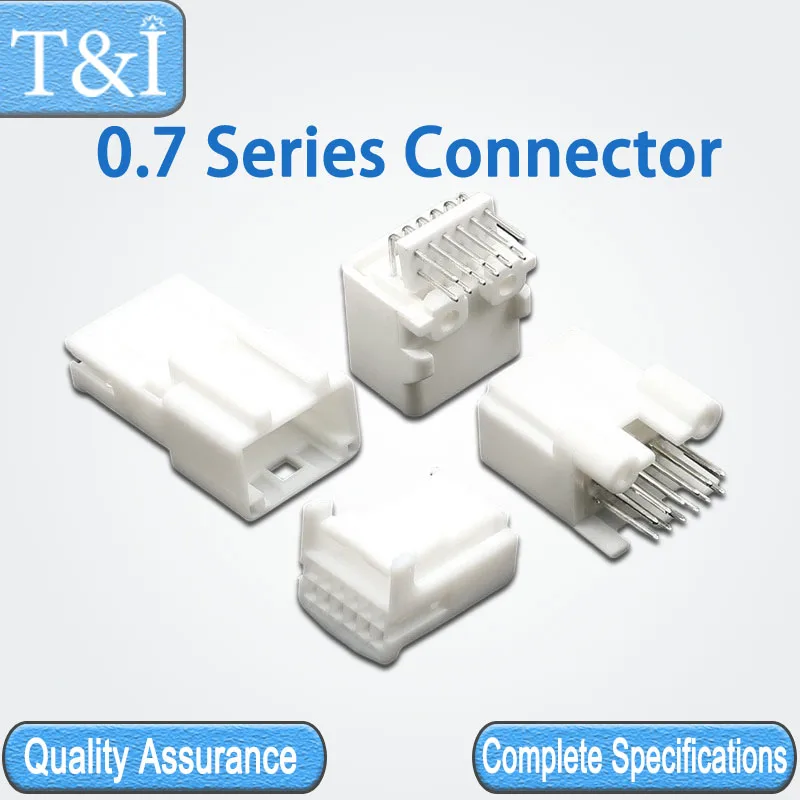 

5/10/100Sets 0.7Series AMP-8/12/16/24/32/40P Electronic Connection Aviation Automobile Waterproof Male Female White Connector