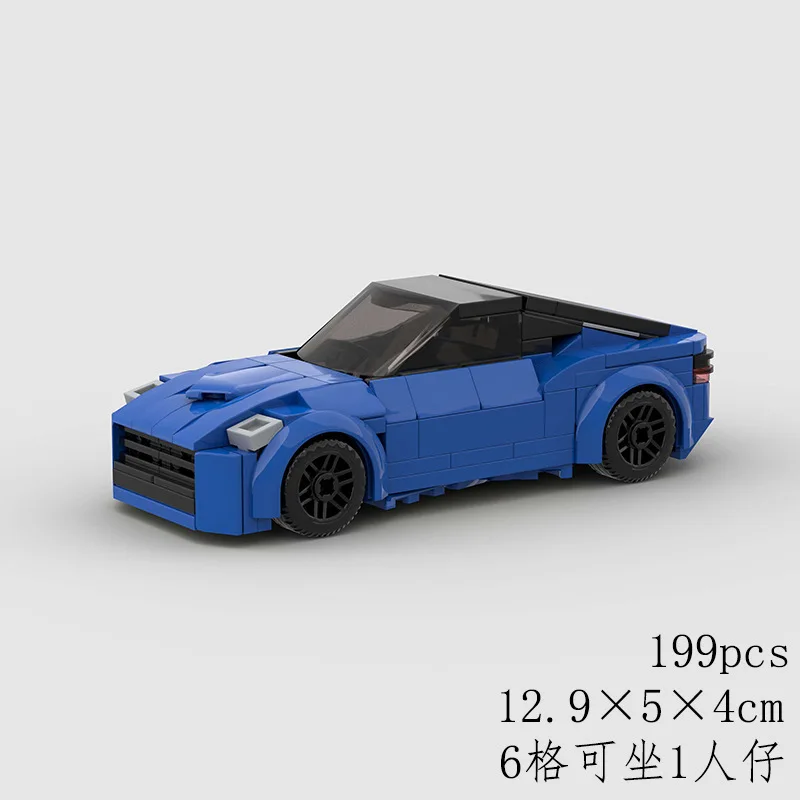 

Blue Niss 400Z racing sports car Vehicle Championed Racer Building Blocks Brick Creative Garage Toys for Boys