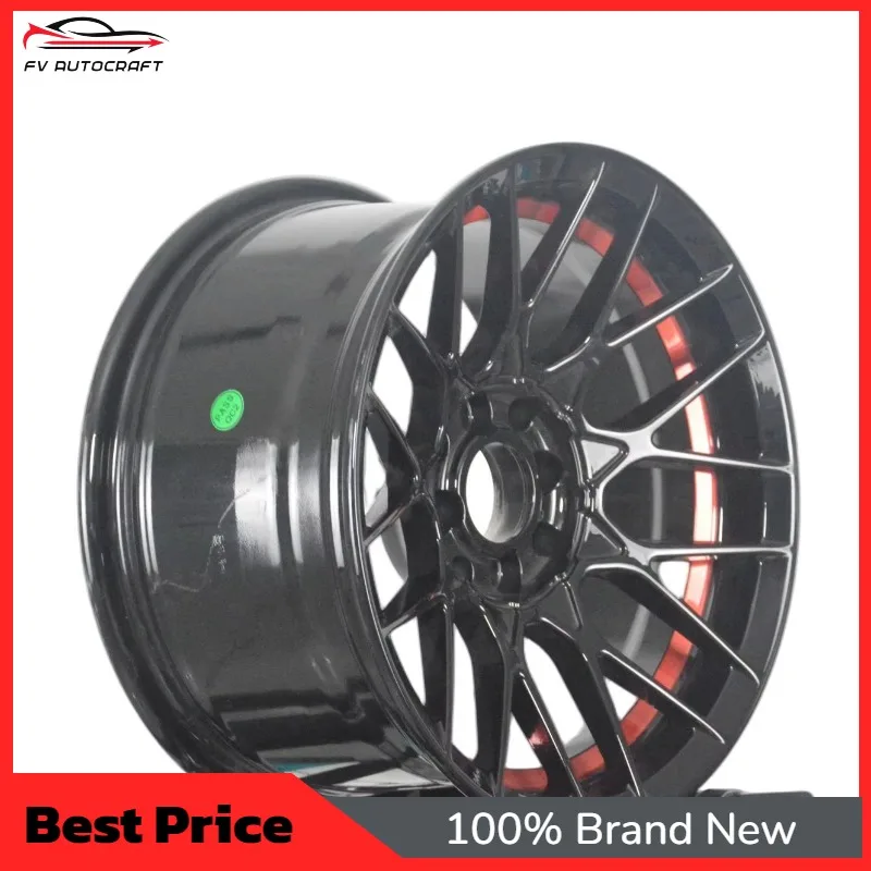 【2026】15 17 Inch Black Red Inner Lip Wheels 4x114.3 For Honda Civic, Toyota Corolla & Subaru Impreza