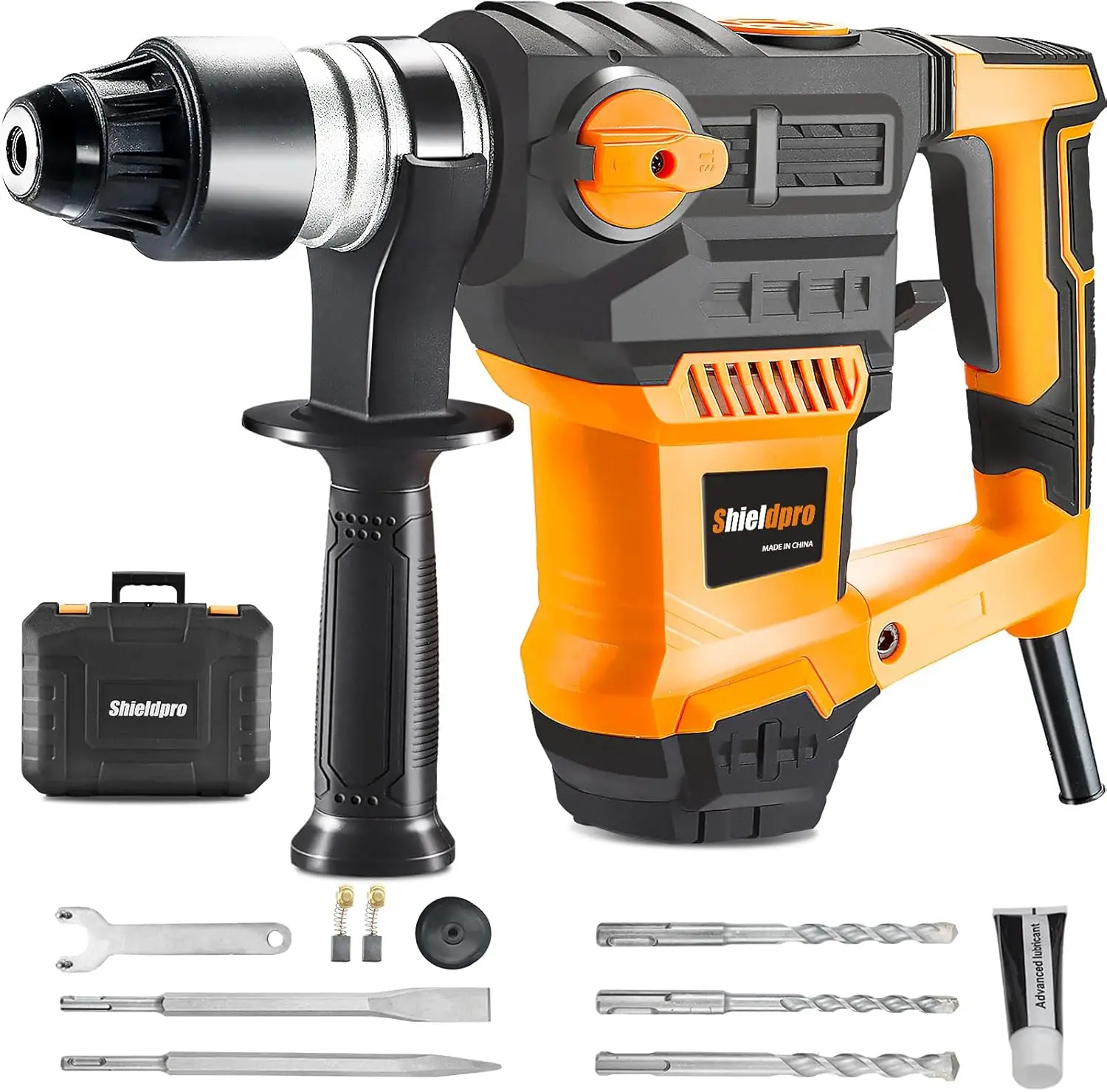

1-1/4 Inch SDS-Plus 13 Amp Rotary Hammer Drill Heavy Duty, Safety Clutch 3 Functions with Vibration Control,Including Grease