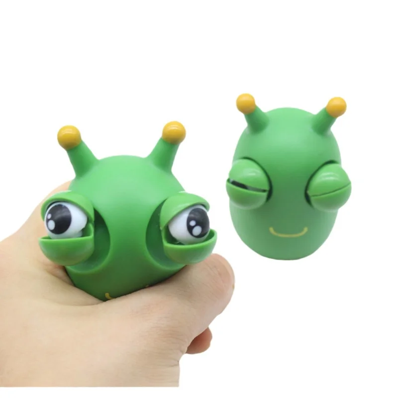 1Pcs Vegetable Worm Caterpillar Eye Toy Decompression Artifact Pinch Children Gift Vent Small Toys Decompression Trick Gift