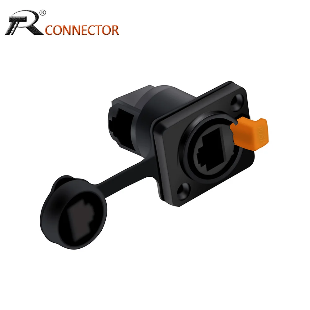 1pc D Type RJ45 CAT5/5E 8P8C Ethernet Outdoor RJ45 Cable Plug Socket Waterproof IP65 Jack Signal Connector