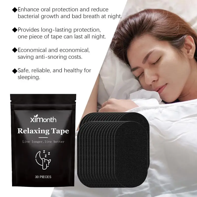 Mouth Taping Solution for  Relieves Dry Throat Reduces Noise Safe Adhesive Tape Enhances Night Sleep