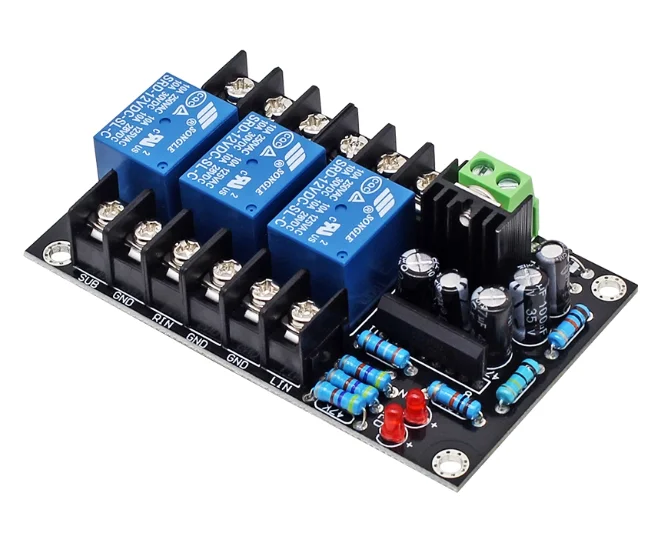 900W high-power speaker protection board, 2.1-channel power amplifier audio box shock-proof delay module UPC1237