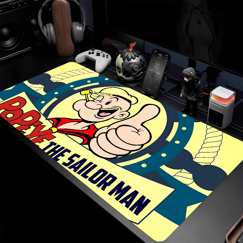 Cute Cartoon P-Popeye Mousepad Large Gaming Mouse Pad LockEdge Thickened Computer Keyboard Table Desk Mat