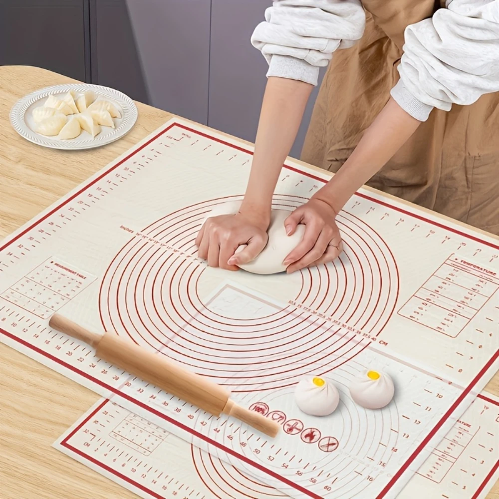 Dough Kneading Mat Pastry Mat Non-Slip Baking Mat with Size Counter Mat Dough Rolling Mat Pie Crust Mat Multiple Sizes Available