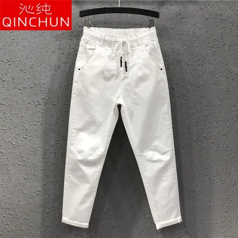 Woman Jeans Pants Fall  White Jeans Women's Loose Casual Casual Harlan Pantalones Vaqueros Mujer