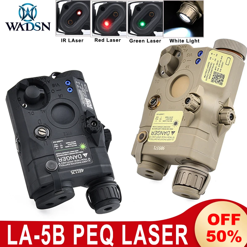 WADSN AR15 LA PEQ15 Indicator Green Blue Red Aiming Sight IR Laser Tactical White light Strobe PEQ Hunting Scout Light Airsoft