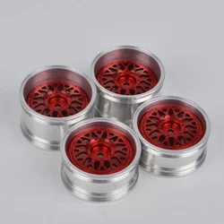 Aluminum Front Rear Wide Mesh Wheels Set for Tamiya TA02 TA02SW TA01 TA02W TA03 Chassis 1/10 RC On-Road Touring Car