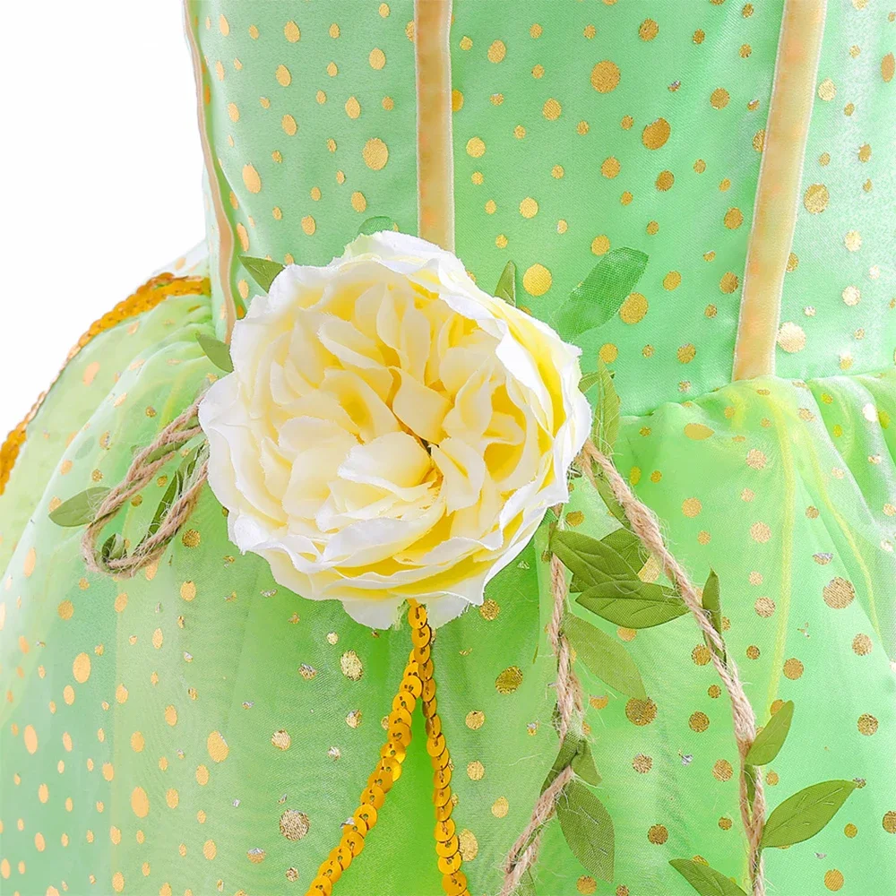 Tinker Bell Kostüm Kleid für Kinder Elf Mädchen Kleidung Kinder Cosplay Party Maskerade Grün Kostüm Karneval Party