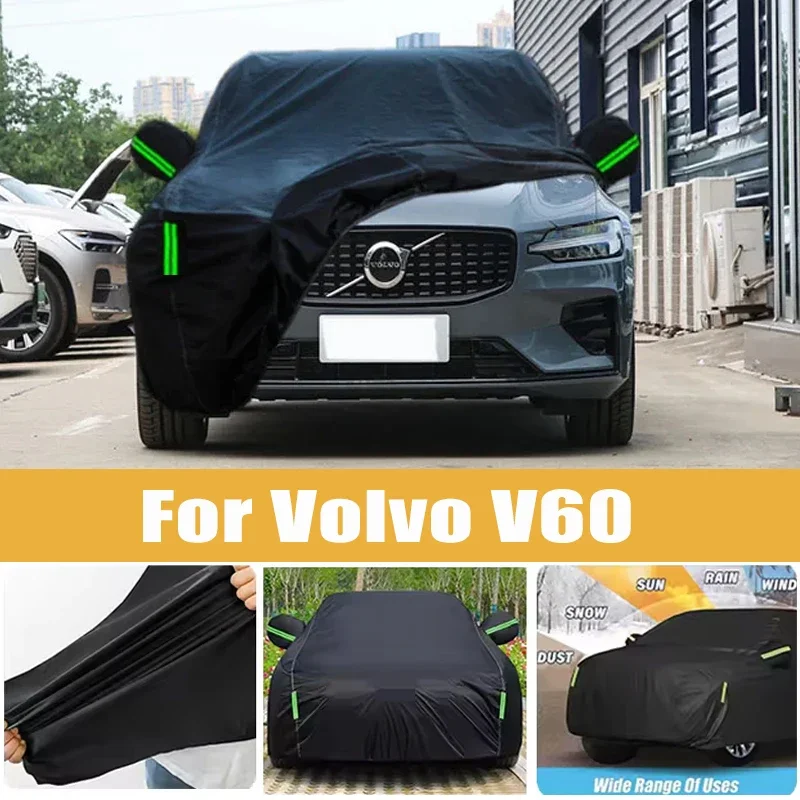 

For Volvo V60 Full Car Cover Four Seasons Outdoor Sun Anti UV Rain Snow Dust Protection Oxford Cloth Accessories