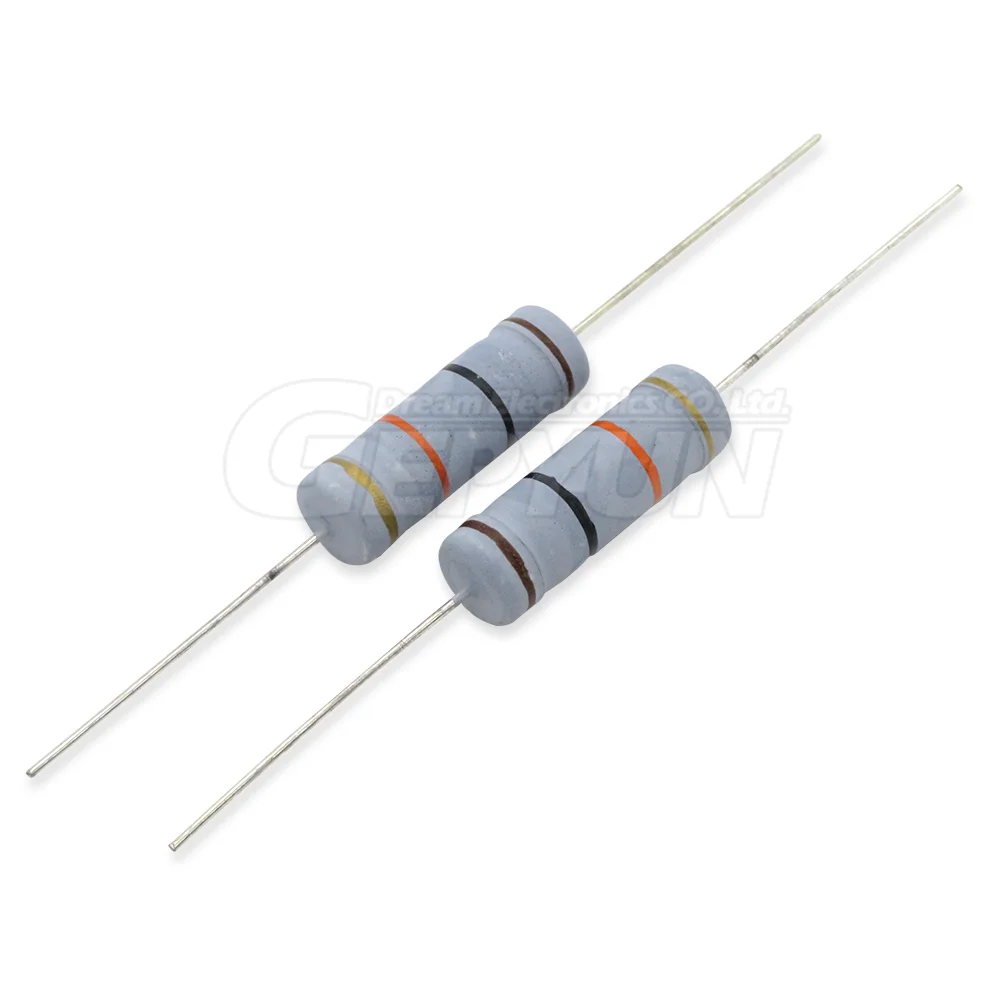 10pcs 5W Carbon Film resistor 5% 1R ~ 1M 2.2R 10R 22R 47R 51R 100R 150R 470R 1K 4.7K 10K 47K 10 22 47 51 100 150 Ohm