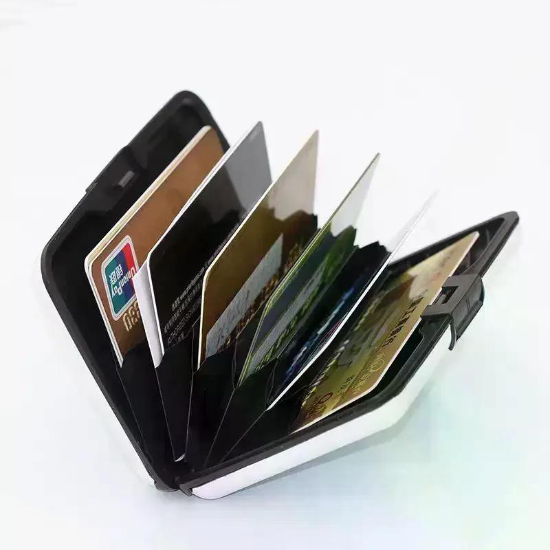 /HTF/Credit Cards Holder ID Card Case Aluminum Metal Waterproof Bank Card Protection Holder Case Men Women Wallets Business