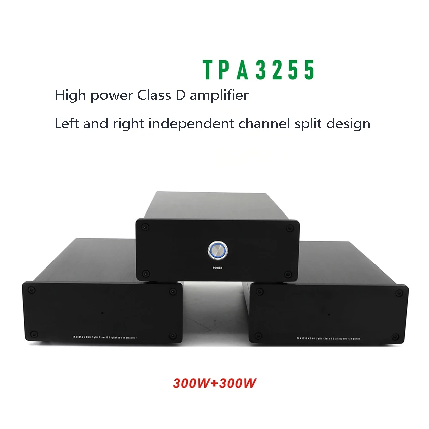 

TPA3255 High-power 115V/230V Mono Split Type D-class Power Amplifier 300W+300W 4 Ω High-power RCA Input Signal