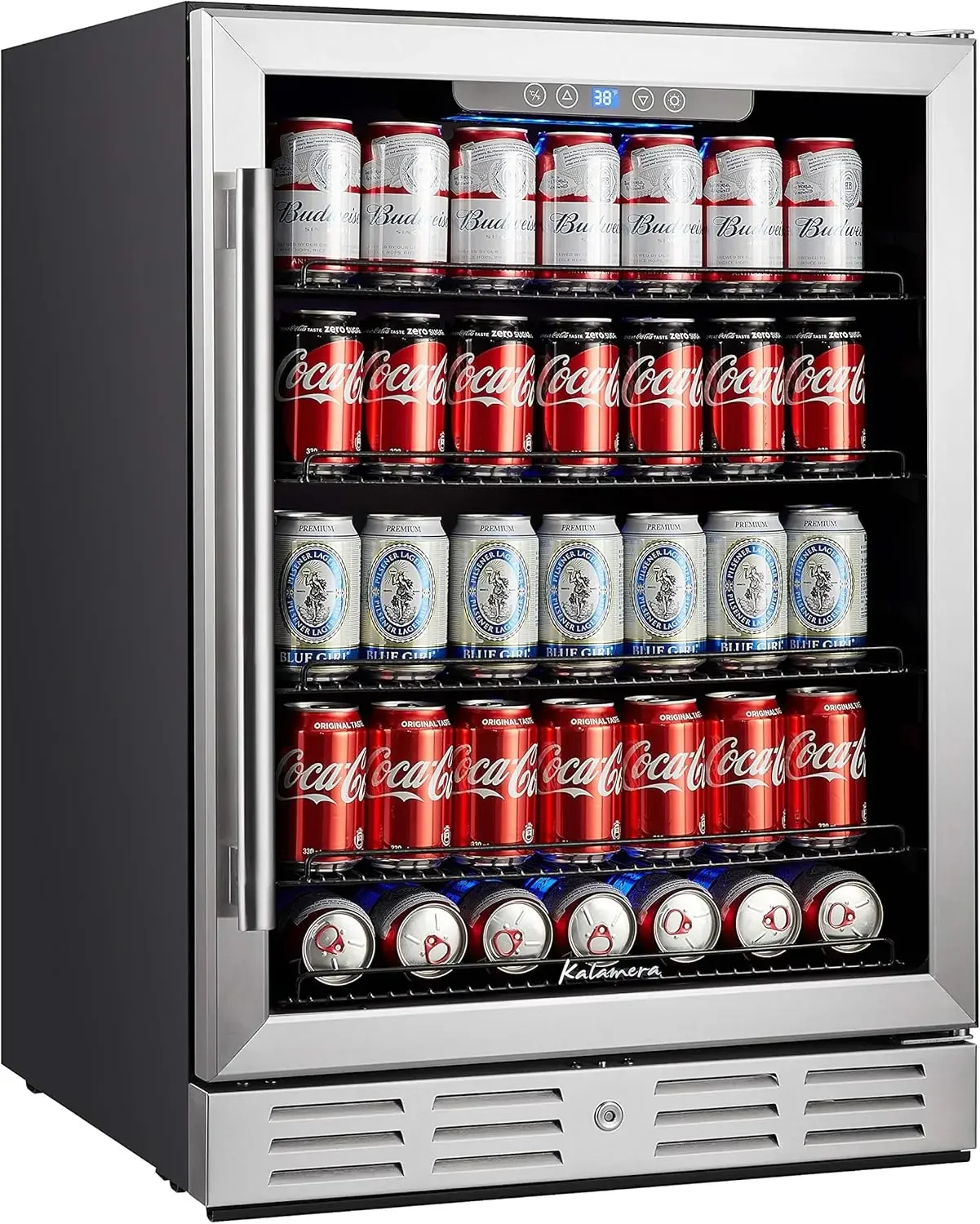 Beverage Refrigerator - 154 Cans Capacity Beverage Cooler- Fit Perfectly into 24" Space Built in Counter or Freestanding - for S