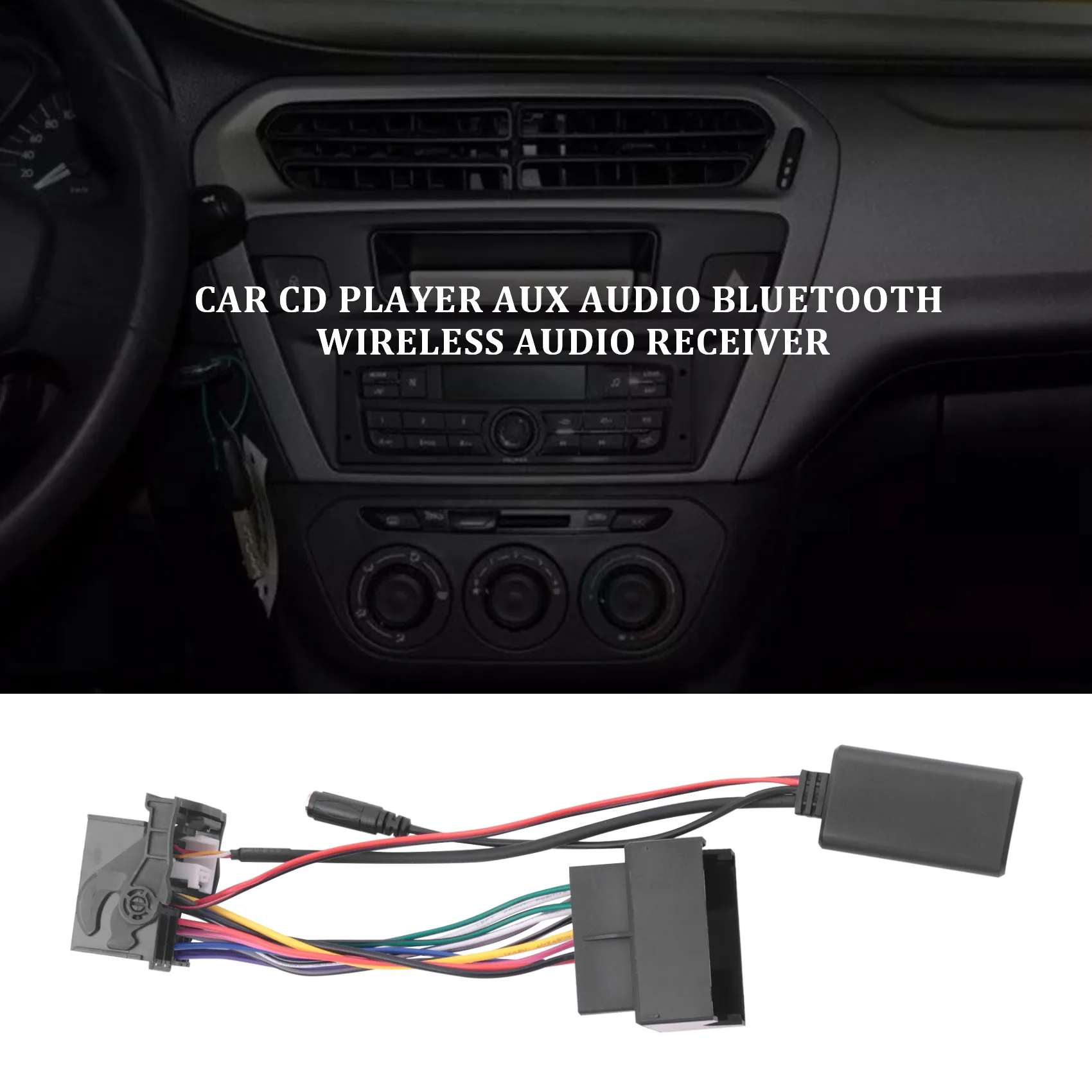 Car Bluetooth 5.0 Aux Cable Microphone Handsfree Mobile Phone Free Calling Adapter for Peugeot Citroen C2 C5 RD4