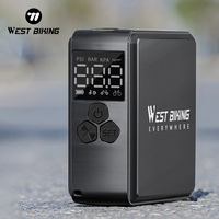 WEST BIKING Portable Mini Electric Bicycle Pump 150PSI Type-C Charging Air Inflator Bike Pump MTB Road AV FV Valve Cycling Pump