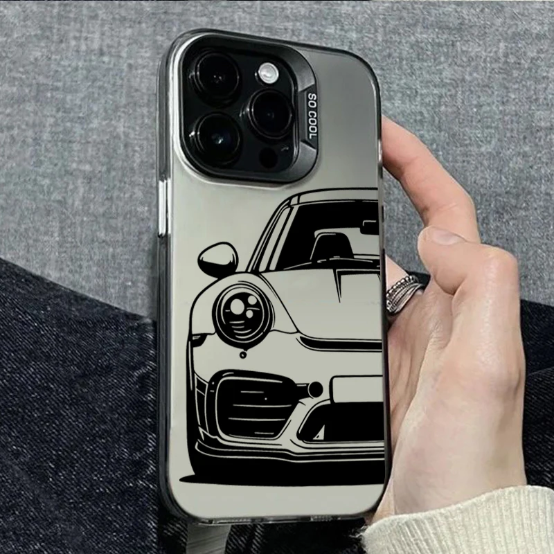Für iPhone 18 17 16 15 14 13 12 11 Pro Max Hülle Luxus-Automotivmuster Handyhülle Für iPhone XS Max XR X XS 7 8 Plus 16E Air Fundas