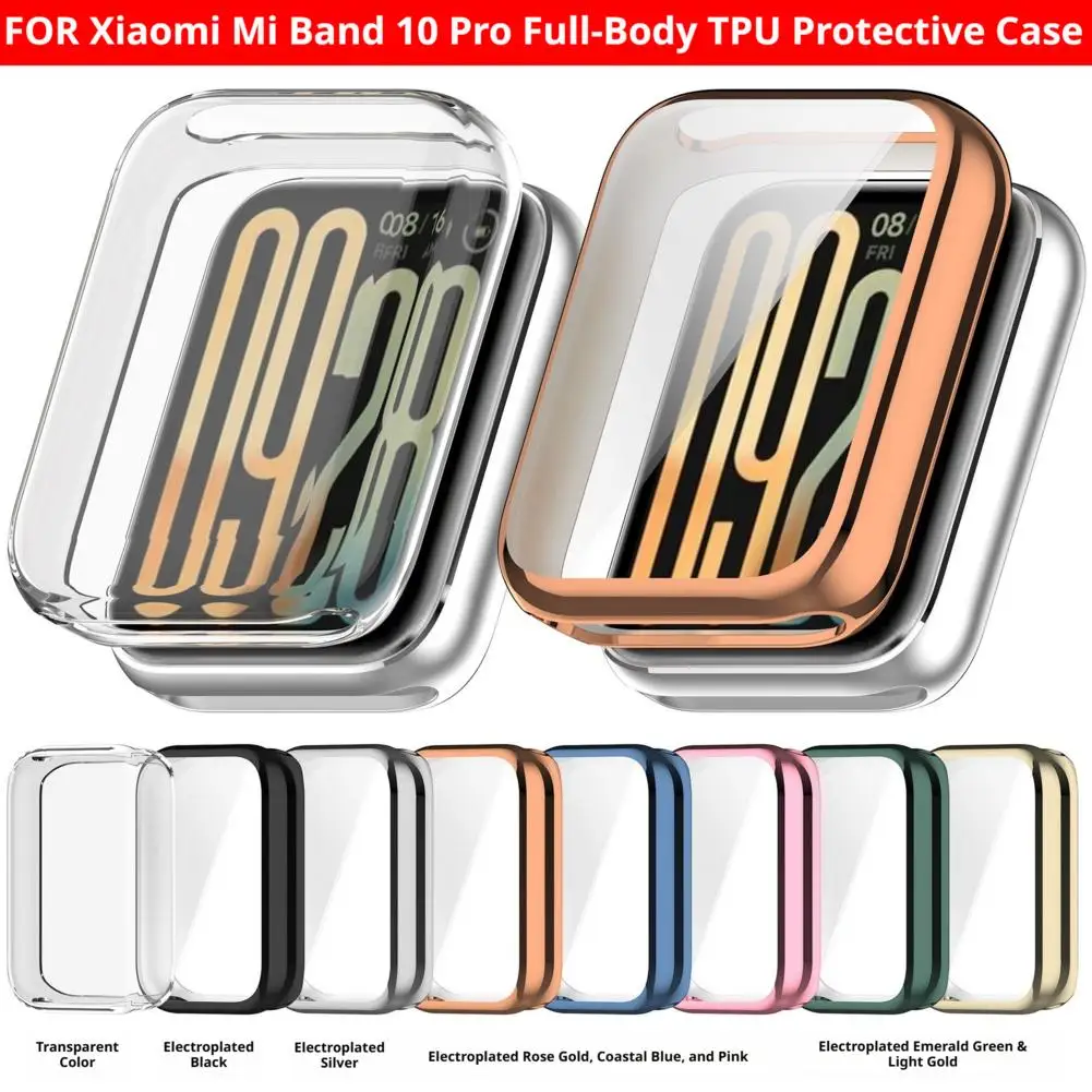 for Xiaomi Smart Band 10 Pro Full Cover Soft TPU All-Around Protective Shell Bumper Case Screen Protector Smartwatch Accessories