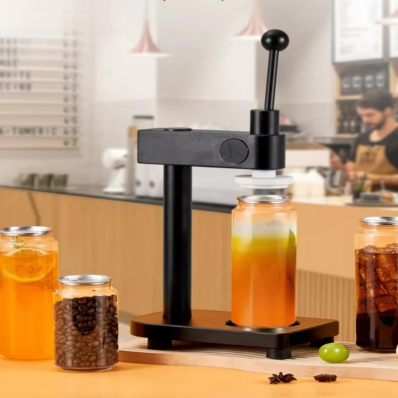 High quality can sealing machine, orange juice lemon tea adjustable beverage sealing machine, manual dessert can sealing machine