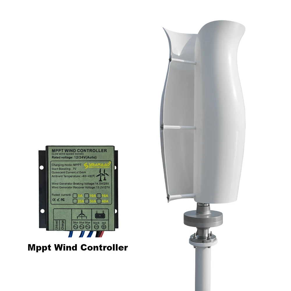 Polen Levering 5000W Verticale Windturbine 12V/24V/48V Lage Snelheid Permanente Magneet Generator Met Gratis Oplaadcontroller
