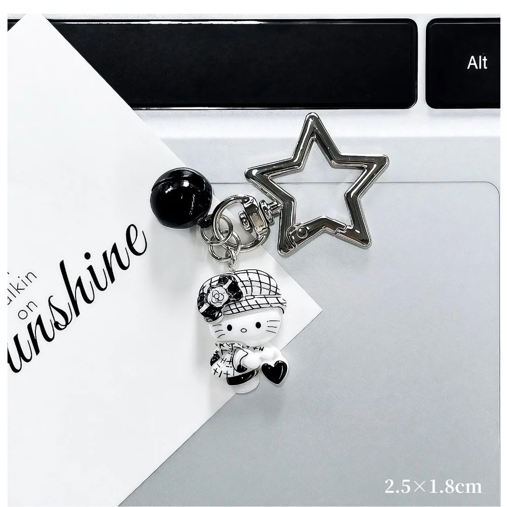 Vintage Y2k Sanrio Hello Kitty Kuromi Star Keychain Phone Case Strap Accessory Pendant Bag Decorative for Girls Women Charm Gift view 6