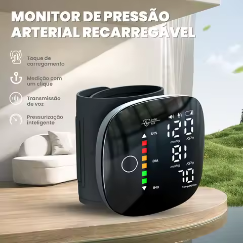 Monitor Digital de Pressão Arterial com Bateria Recarregável, Presente de Saúde para Acompanhamento Médico e Prevenção