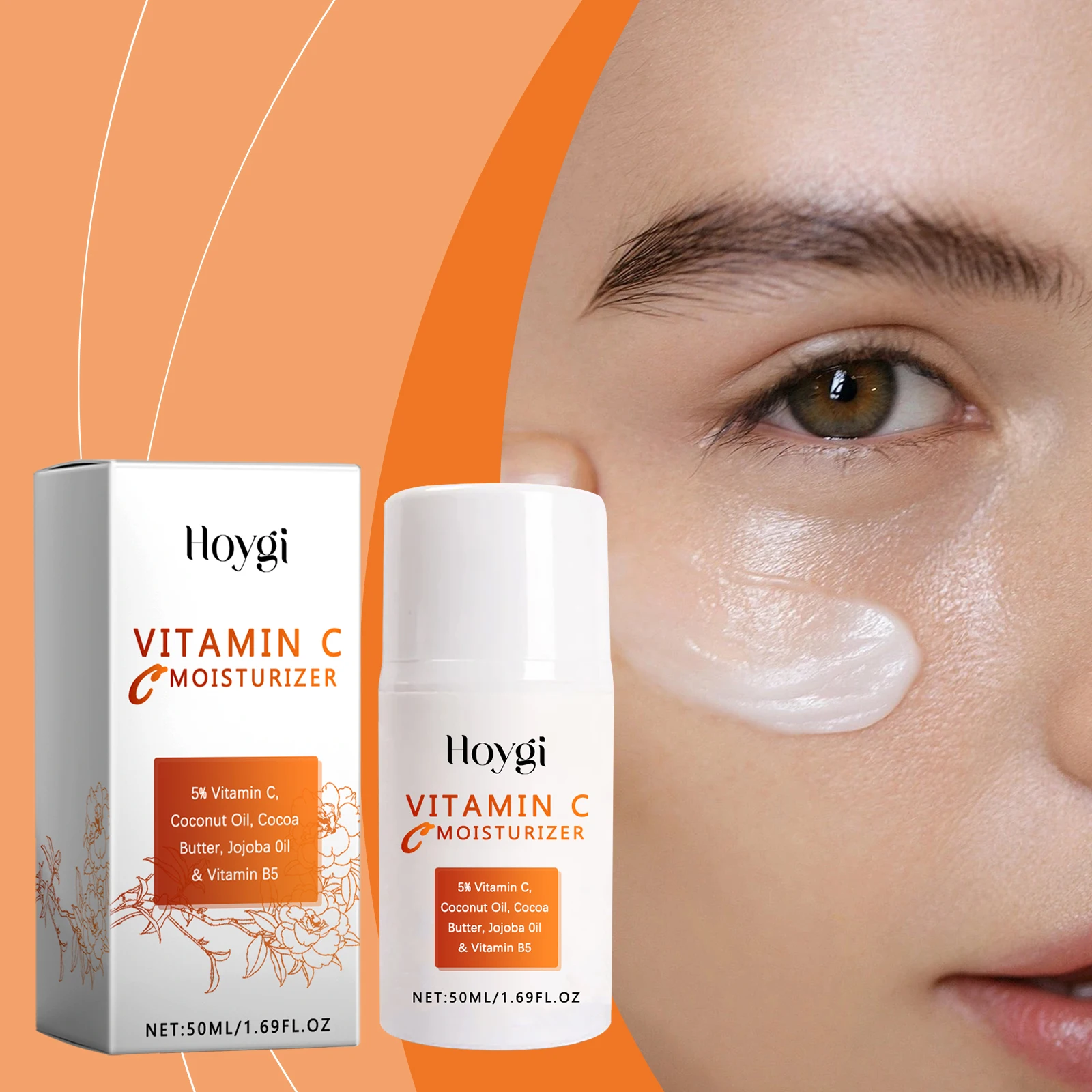 Vitamin C Face Cream Powerful Anti-Aging & Moisturizing Formula, Smooth & Hydrated Texture with Skin-Calming Properties