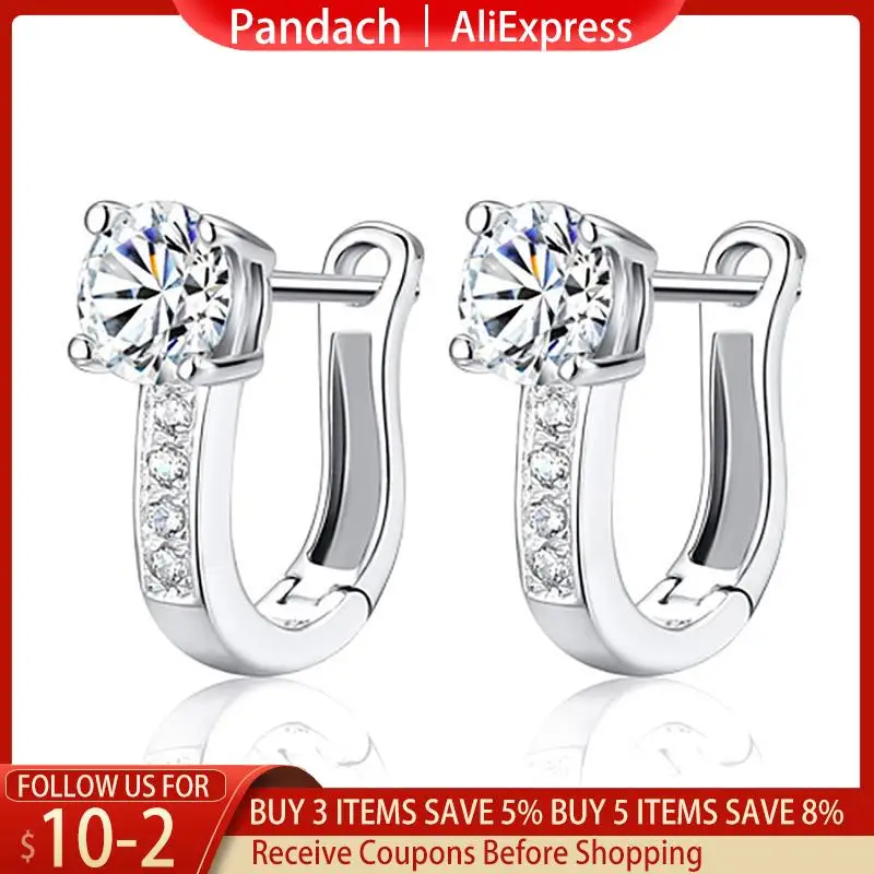 100% Real 925 Sterling Silver U Type Earring Korean Earrings for Women New Jewelry Gifts CME1504
