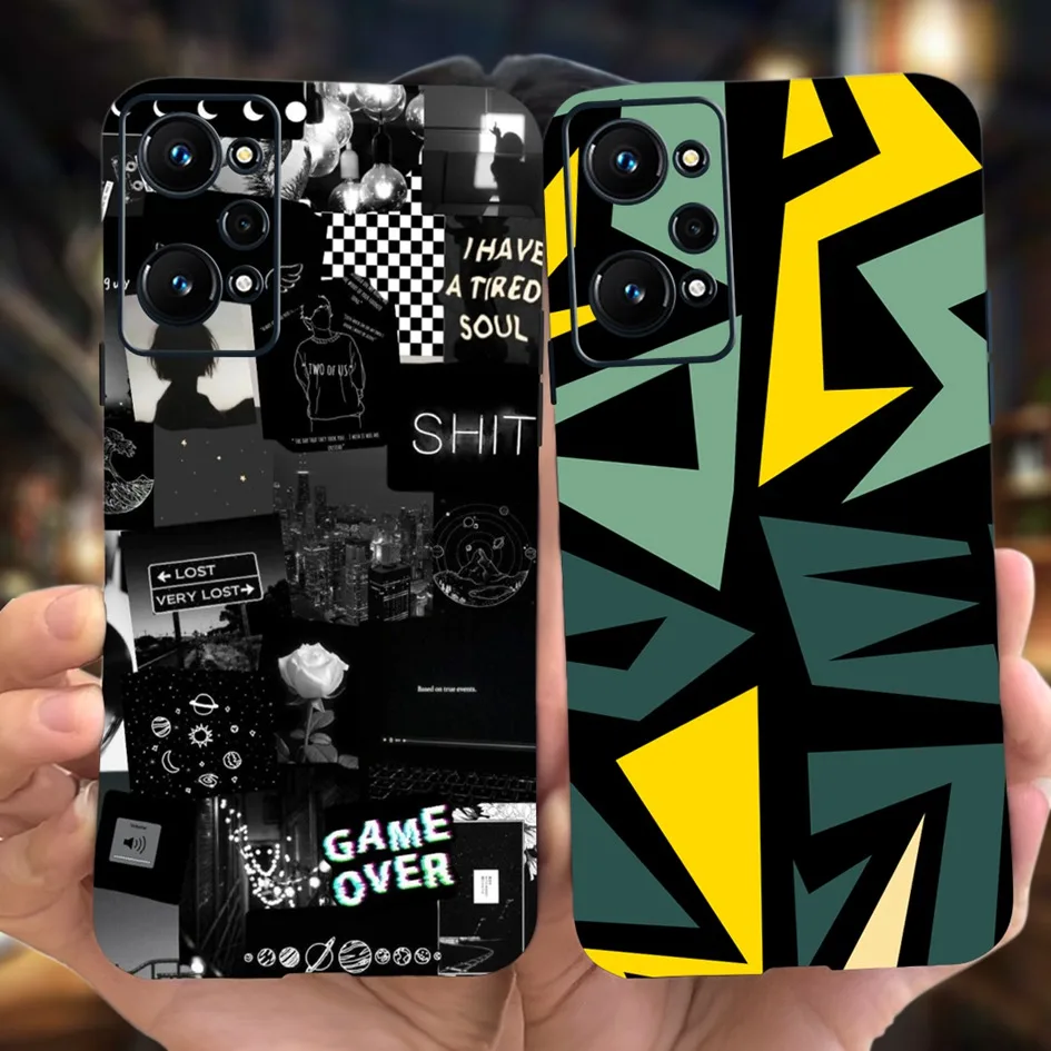 Para Realme GT Neo 2 Funda RMX3370 Funda de silicona suave con patrón de moda para Realme GT2 Neo2 Funda Realme GT Neo 3T Coque