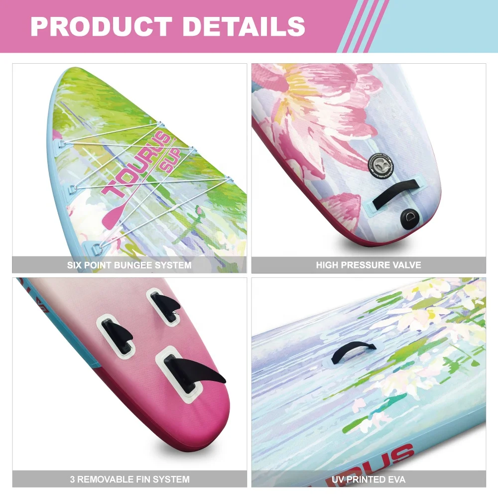 TOURUS custom printed paddle board inflatable sup paddleboard sup stand up paddle board