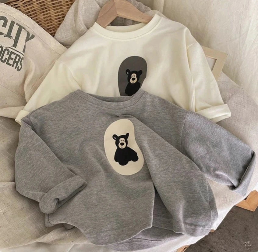 Popular Children Long Sleeve Tees Suitable For 9 Months To 7 Years Old Kid Wear Tops Baby Kid Pullover T-Shirts Children Tops