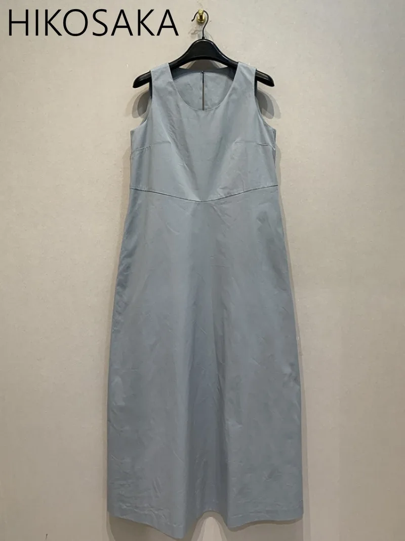 

Simple Temperament Retro Vest Dress Spring Summer New Chic O-neck Sleeveless Loose Casual Robe 2024 New Japanese Vestidos