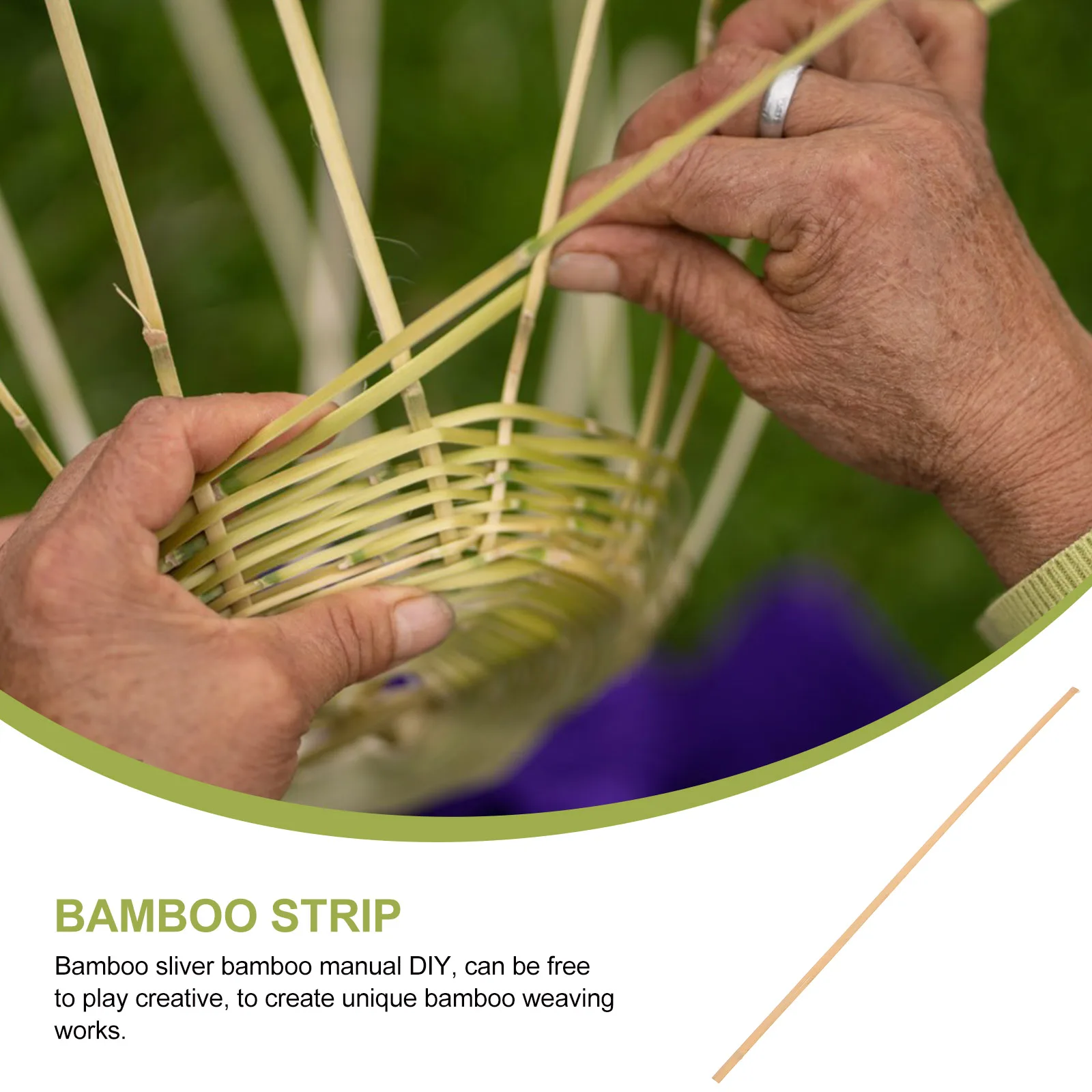 

4pcs Weaving For Basket Making Diy Crafts Durable Bamboo Strips Repair Material Rattan Webbing Roll Supplies Slats