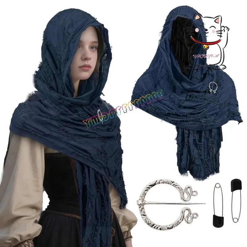 Anime Four Seasons Beggar Wind Cosplay Scarf Fashionable Versatile Cotton Hemp Shawl for Halloween Gift for Girlfriend Birth