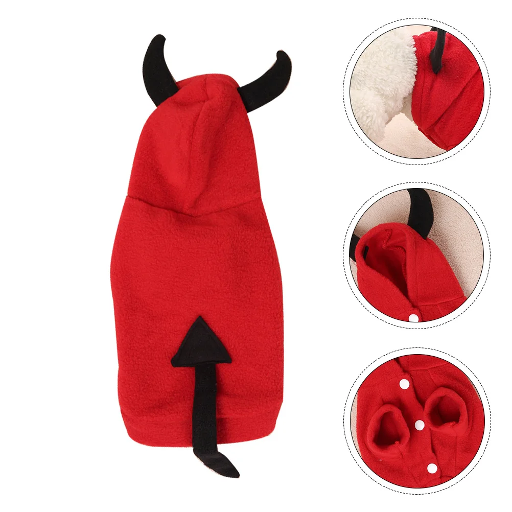 

Pet Costume Stereoscopic Devil Adorable Design for Special Occasions Photo Taking Warm Comfortable Puppy Coat Dog Clothes