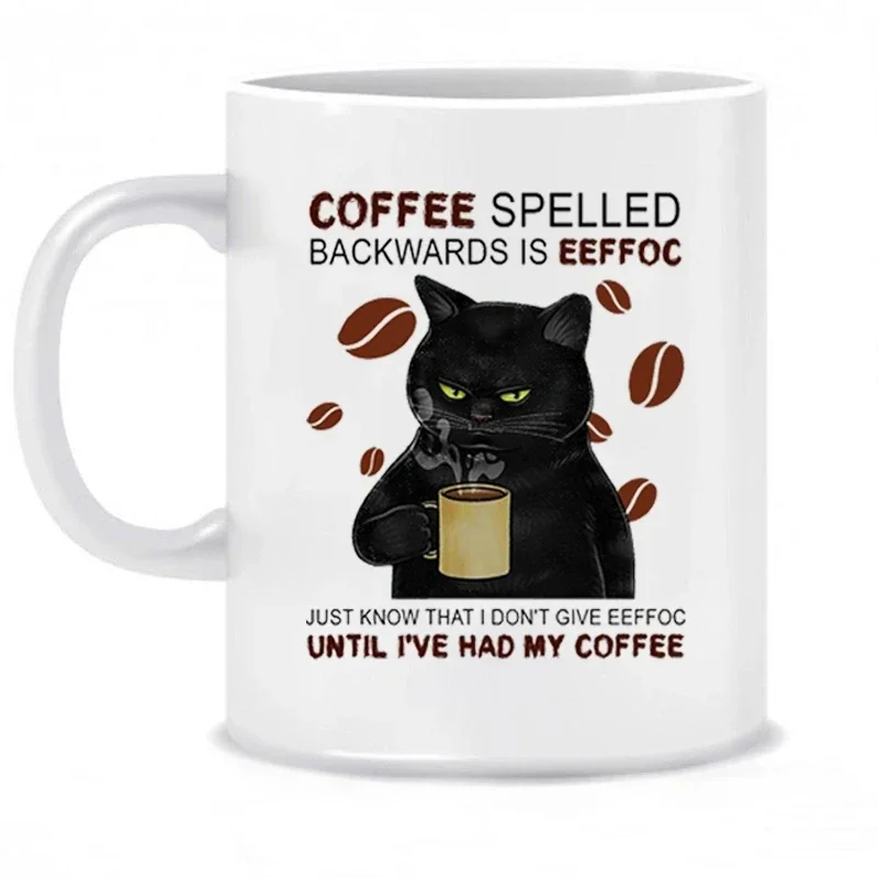 

Coffee Spelled Backwards Mug Eeffoc Cat Cups Funny Office Coworker Friend Gifts Mugen Coffeeware Teaware Coffeeware Home Decal