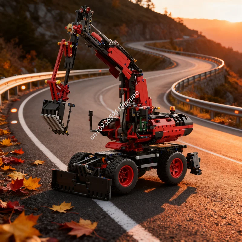 2585 pçs moc escavadeira com rodas acessórios modelo blocos de construção diy ideia criativa educação brinquedos crianças presente natal aniversário