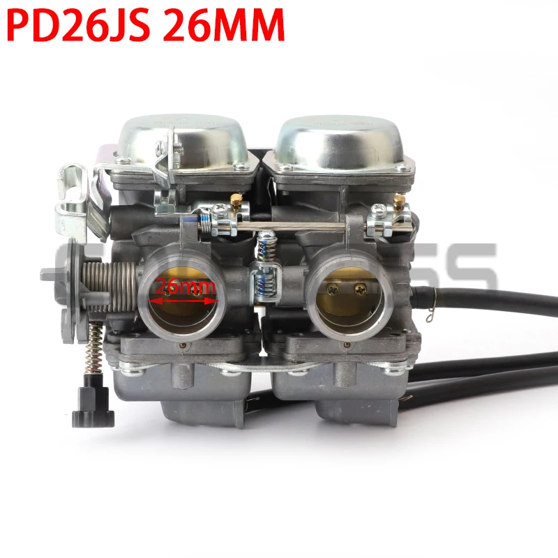 

PD26JS 26MM 250CC CBT 125/250 Twin Cylinder Carburetor for Motorcycle ATVs Johnny Pag Spyder 300 Barhog Raptor FX-3 Carb