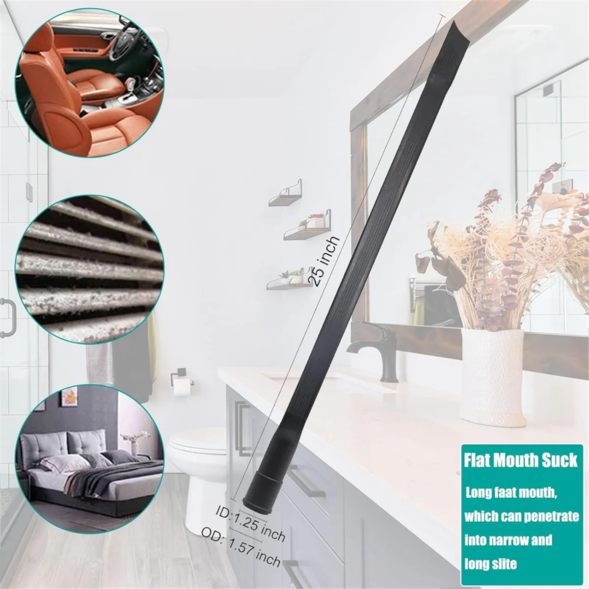 B25B 12 шт. универсальные вакуумные насадки 1-1/4 дюйма пылесосы щетка удлинитель палочка насадка щелевой инструмент влажная сухая
