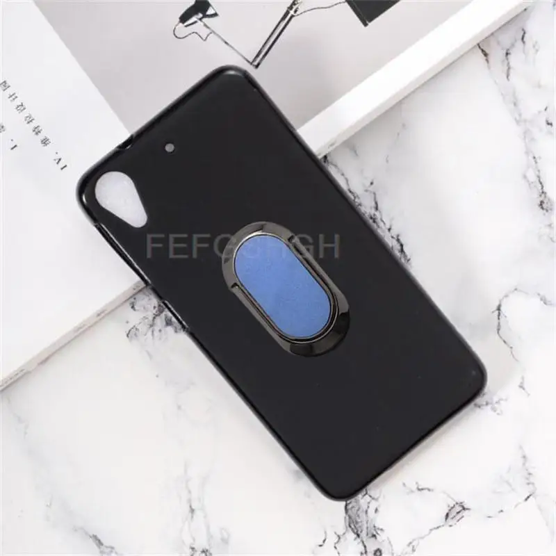 For HTC Desire 626 626S 626G 5.0 Inches Desire 650 Back Ring Holder Bracket Phone Case Smartphone TPU Soft Silicone Cover