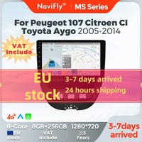 Navifly 10'' NEW Android Auto CarPlay For Peugeot 107 Citroen CI Toyota Aygo 2005 - 2014 GPS Intelligent Systems 2 Din Car radio