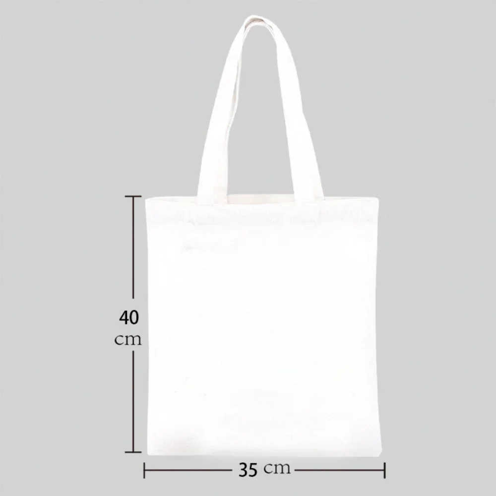 Women Canvas Shoulder Bags Funny Pattern Collapsible Handbag Casual Tote Literary Books Bag Shopping Bag for Girls