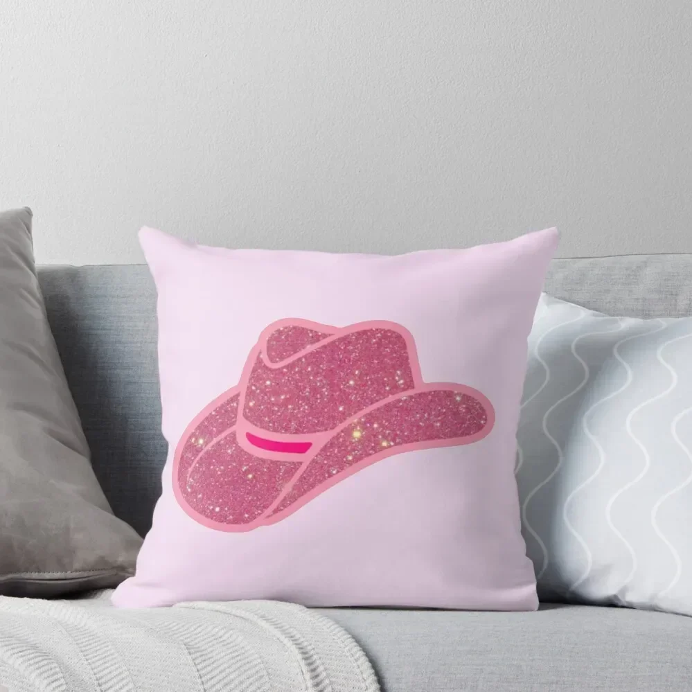 

pink glitter cowgirl hat Throw Pillow Sofa Cover autumn pillowcase pillow cover luxury pillow