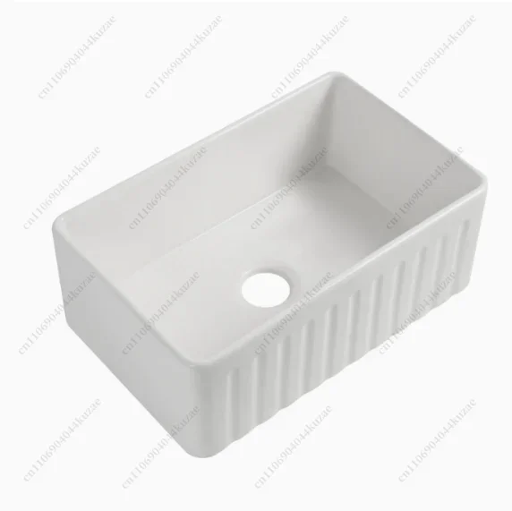 FMT Vertical Kitchen Sink Ceramic Vegetable Basin Double-sided Dishwasher Compatible Large Single Undercounter Basin