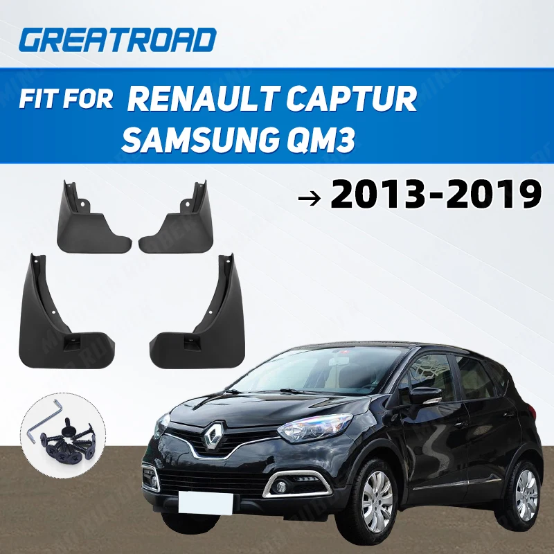 for Renault Captur Samsung QM3 2013~2019 Mudflap Fender Mudguard Mud Flaps Guard Splash Accessories 2014 2015 2016 2017 2018