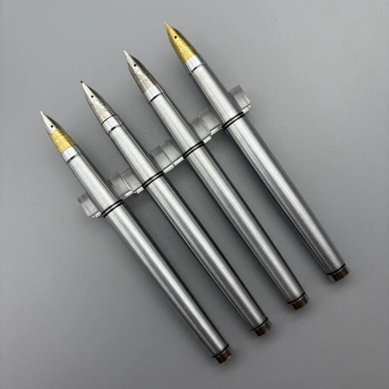 Wingsung 300 All Steel Iridium Gold Fountain Pen Design Pen Holde F 0.5MM Leadership Office Signature Exam Smooth Art Writing