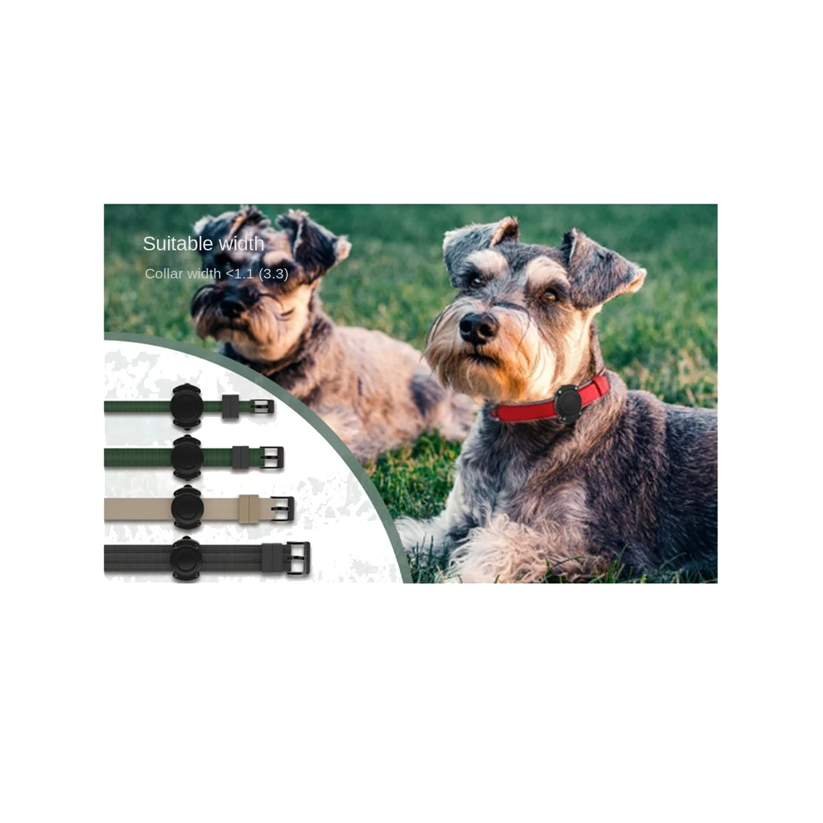 For Air Tag Dog Collar Holder Wear-Resistant Anti-Scratch Protective Air Tag Holder Case for Pet Collar GPS Pet Trackers