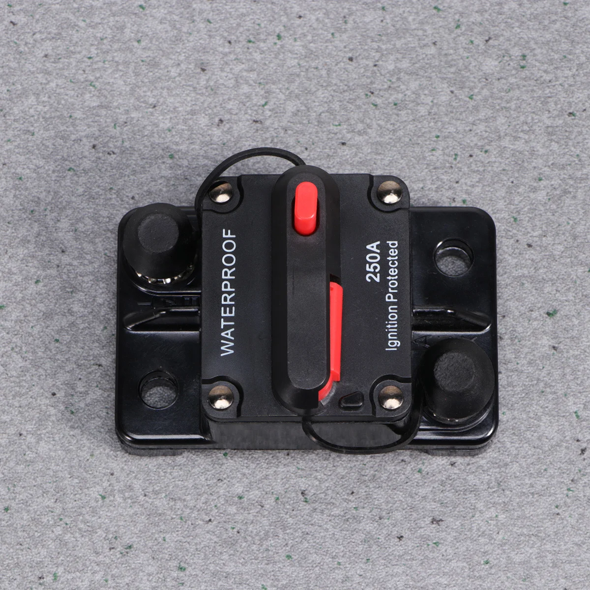 

250A Waterproof High Amp Manual Reset Dual Stud Circuit Breaker with (Black) High Amp circuit breaker