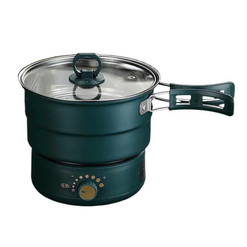 

portable pot folding electric hot pot, small electric heating pot, travel for one person on a business trip with a lid